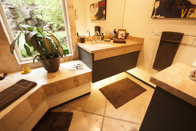 travertine tiel bathroom design portland Travertine vanity tile bathroom design portland oregon